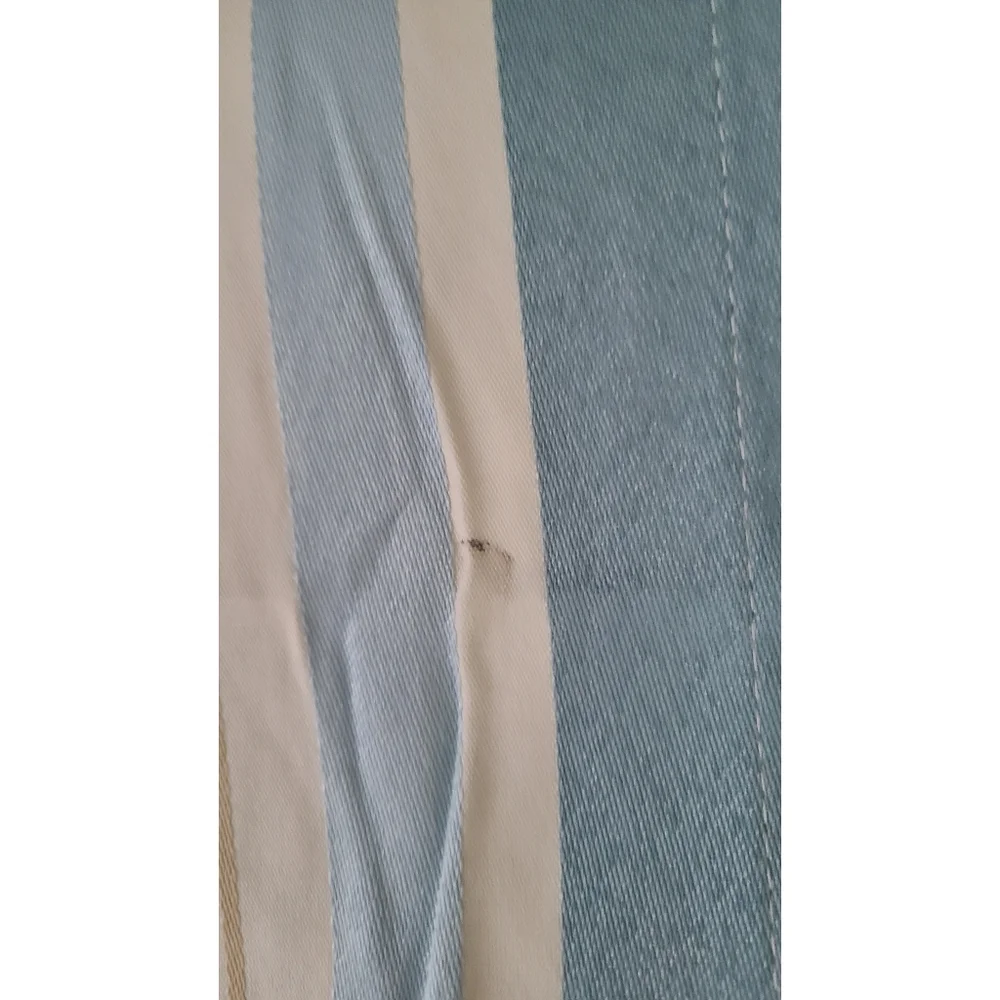 Target Home Two Panel Blue and Cream Striped Curtains